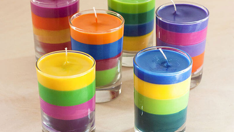آموزش ساخت شمعهای چندرنگ: ترکیب هنر و خلاقیت