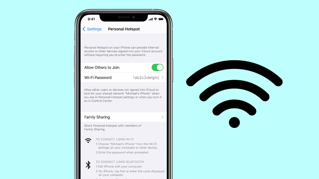 فعالسازی هات اسپات و اشتراک گذاری اینترنت آیفون
