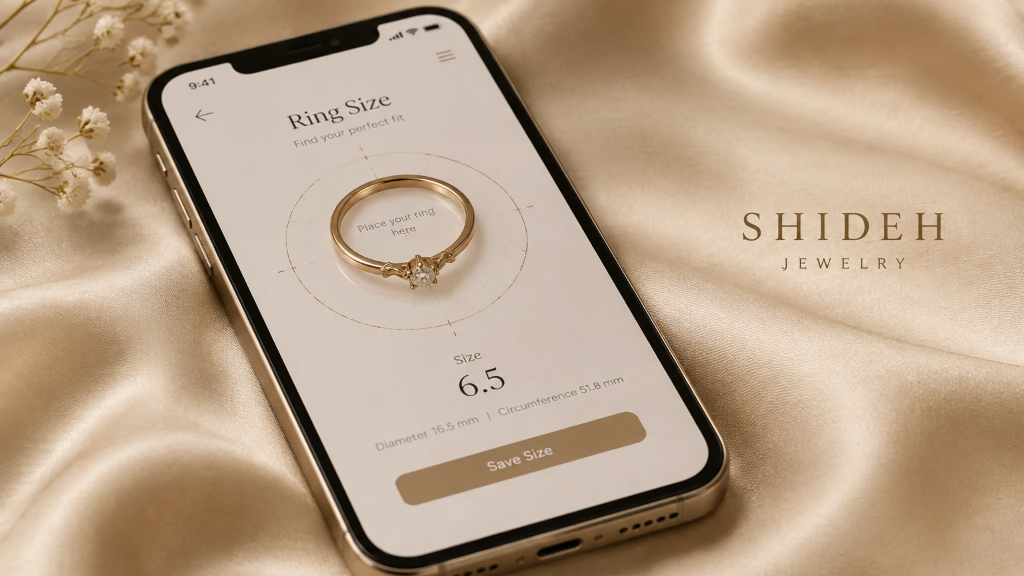 آموزش اندازهگیری سایز انگشتر با اپلیکیشن Ring Sizer
