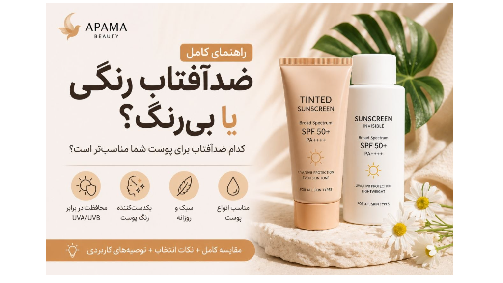 ضدآفتاب رنگی یا بی‌رنگ؟ کدام برای پوست شما مناسب‌تر است؟