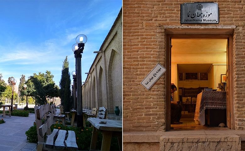کافه و رستوران در باغ جهان‌نمای شیراز