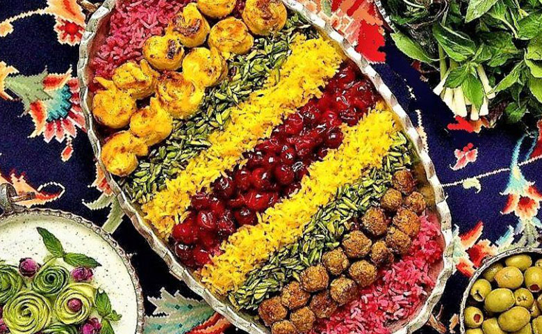 آلبالو پلو شیرازی