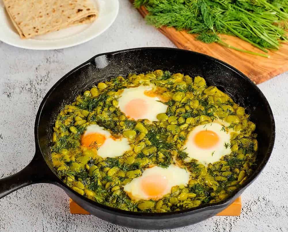 باقلا واویج غذای محلی رامسر
