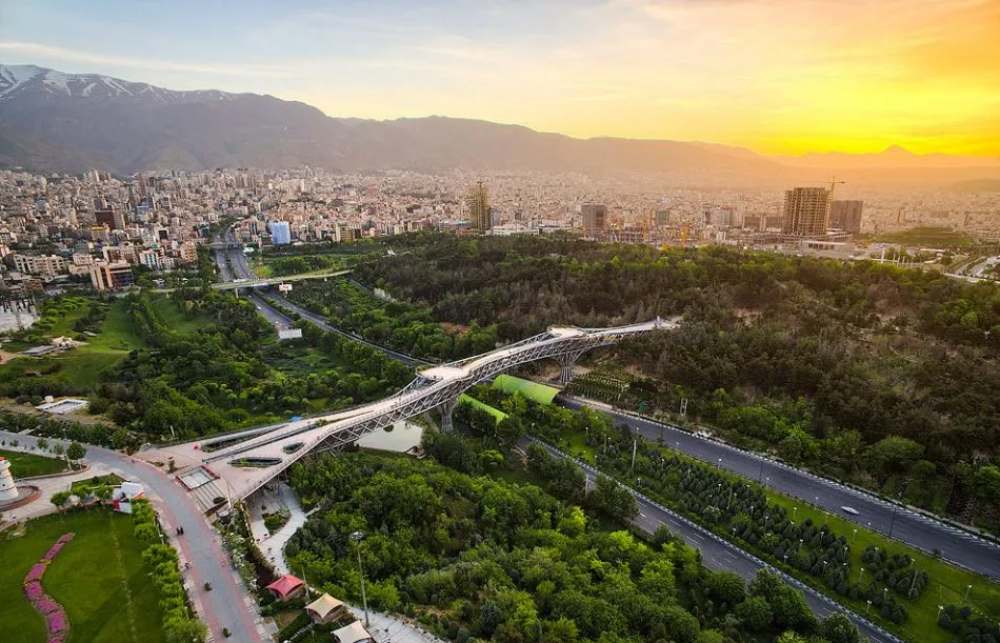 پارک جنگلی طالقانی از نمای بالا