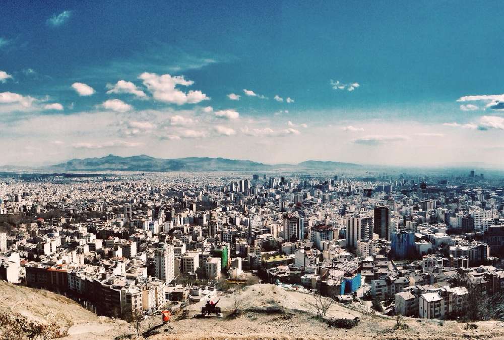 شهر تهران از بالای بام ولنجک تهران
