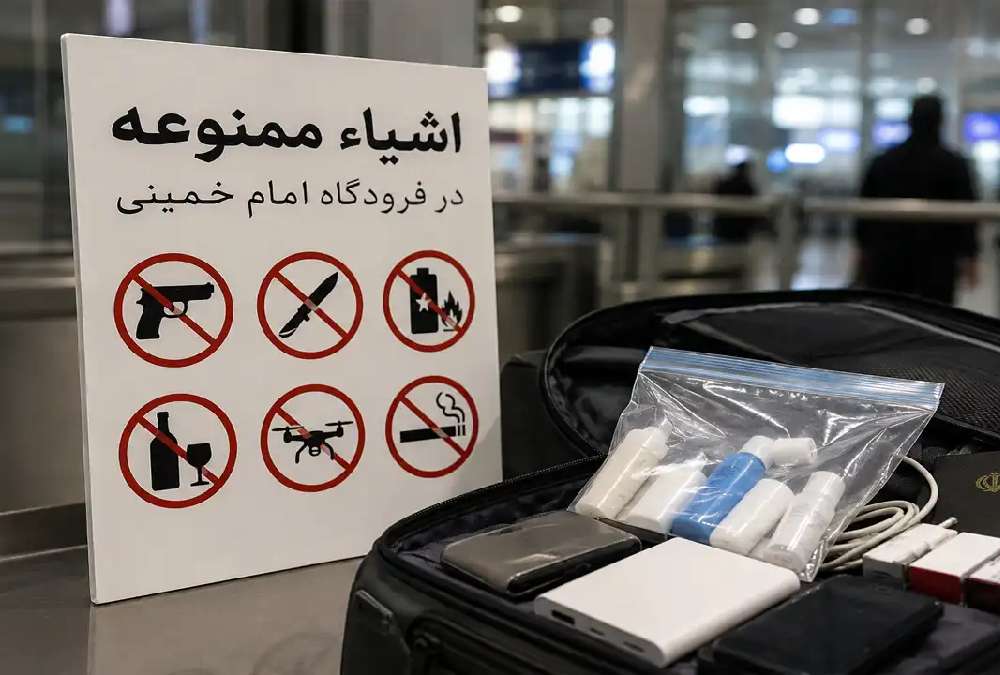 لیست اشیا ممنوعه در فرودگاه امام خمینی تهران