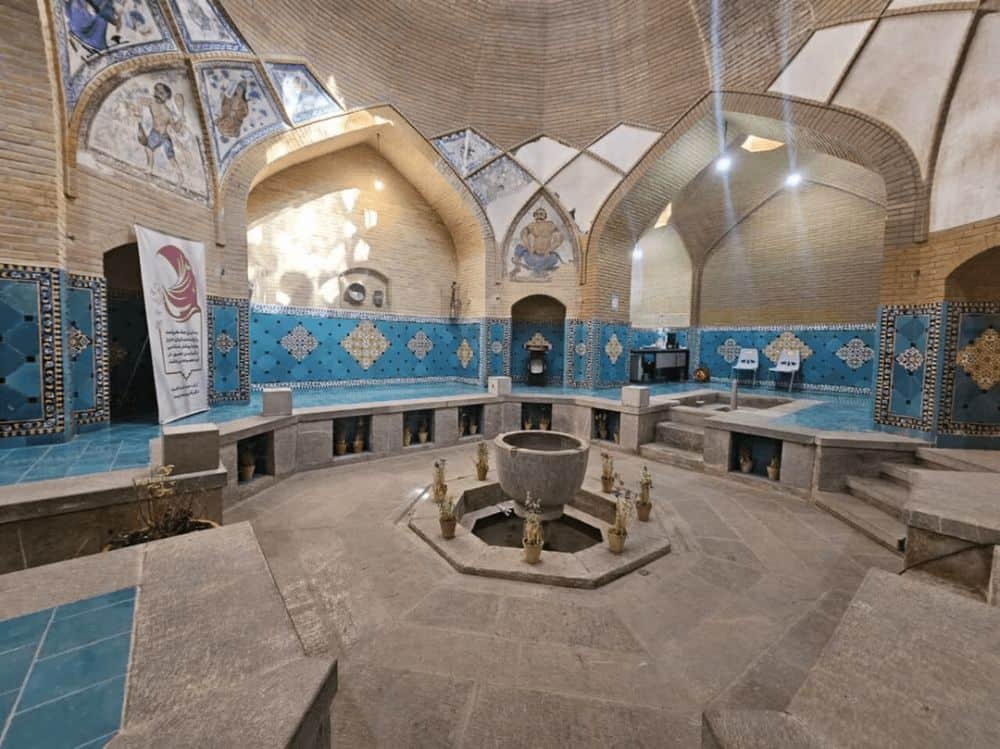 نمای داخلی حمام شیخ بهائی در اصفهان