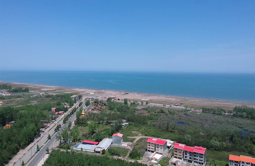 نمای هوایی ساحل رودسر