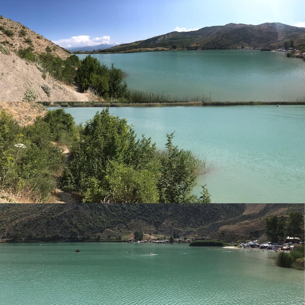 سه نما از دریاچه ولشت از جاهای دیدنی بکر چالوس