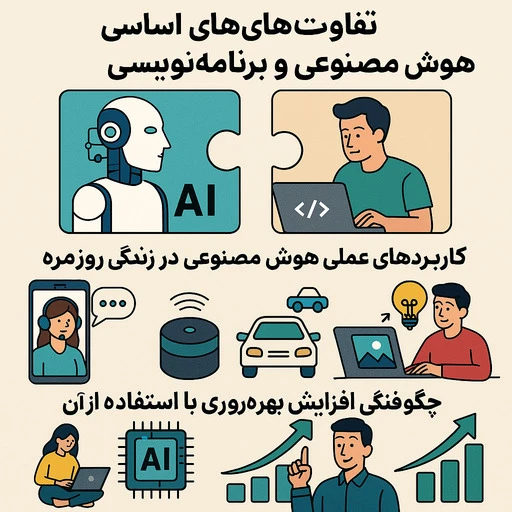 تفاوت هوش مصنوعی و برنامه نویسی