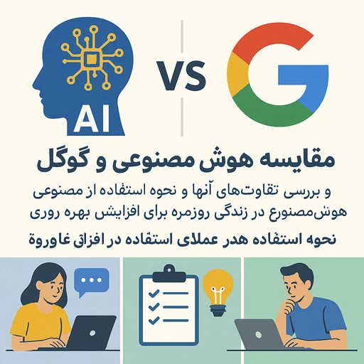 تفاوت هوش مصنوعی با گوگل