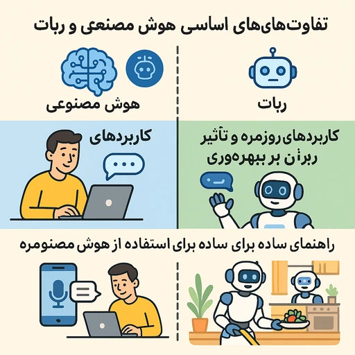 تفاوت هوش مصنوعی با ربات