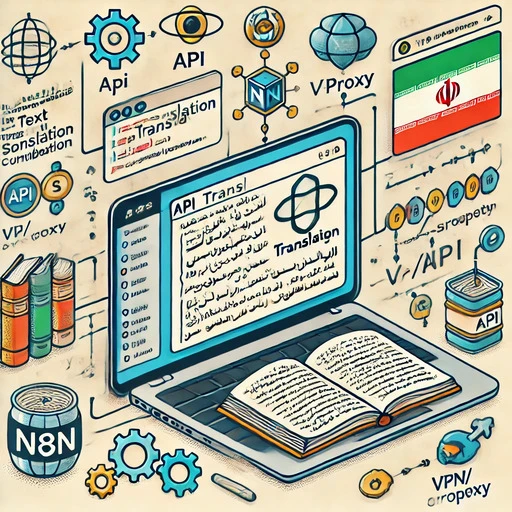 ترجمه متون در n8n با ای پی آی هوش مصنوعی