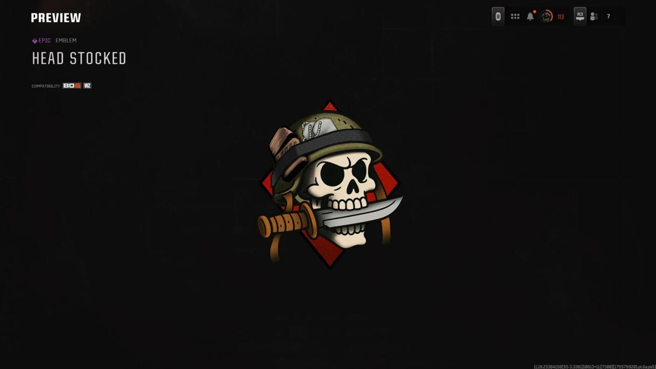 نشان Head Stocked - امبلم