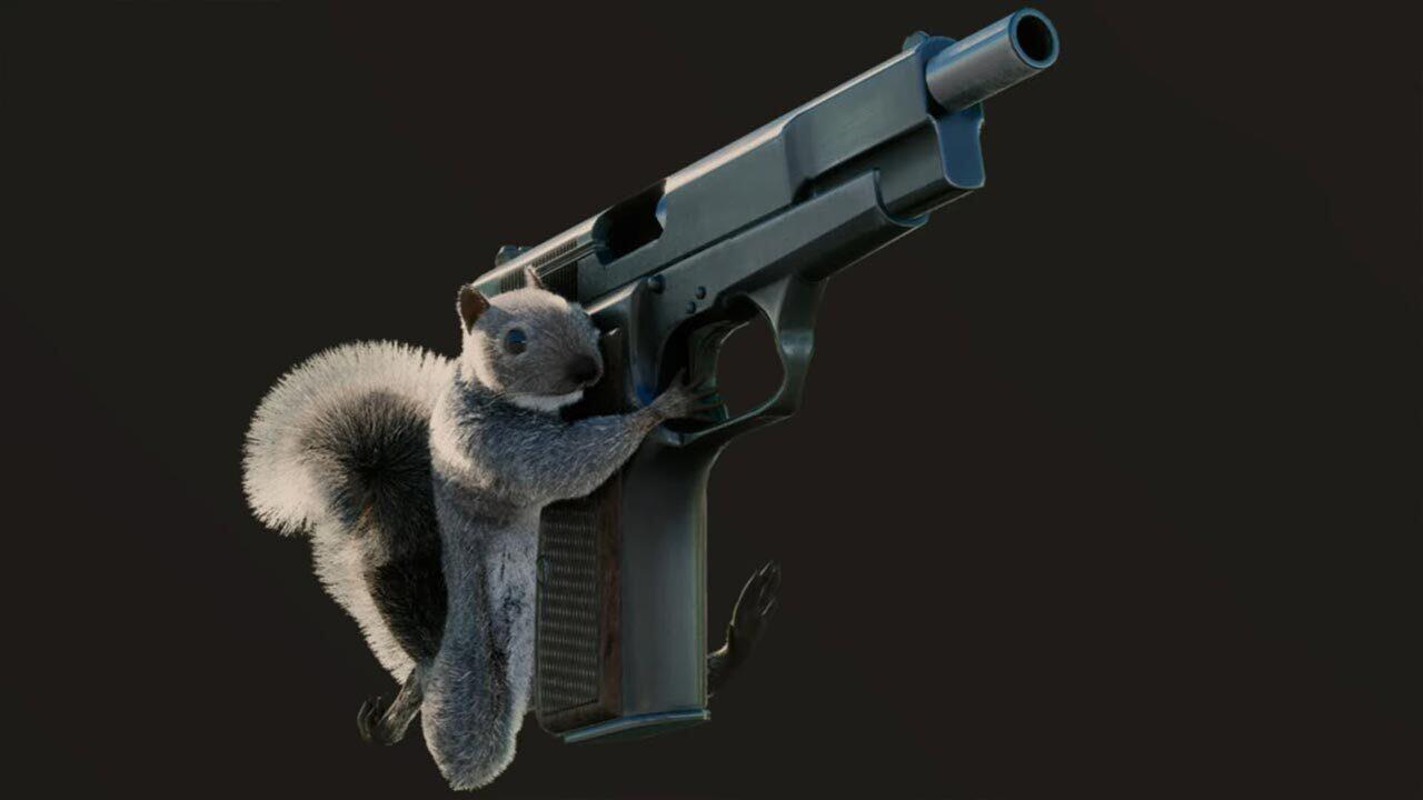 سنجاب با تفنگ