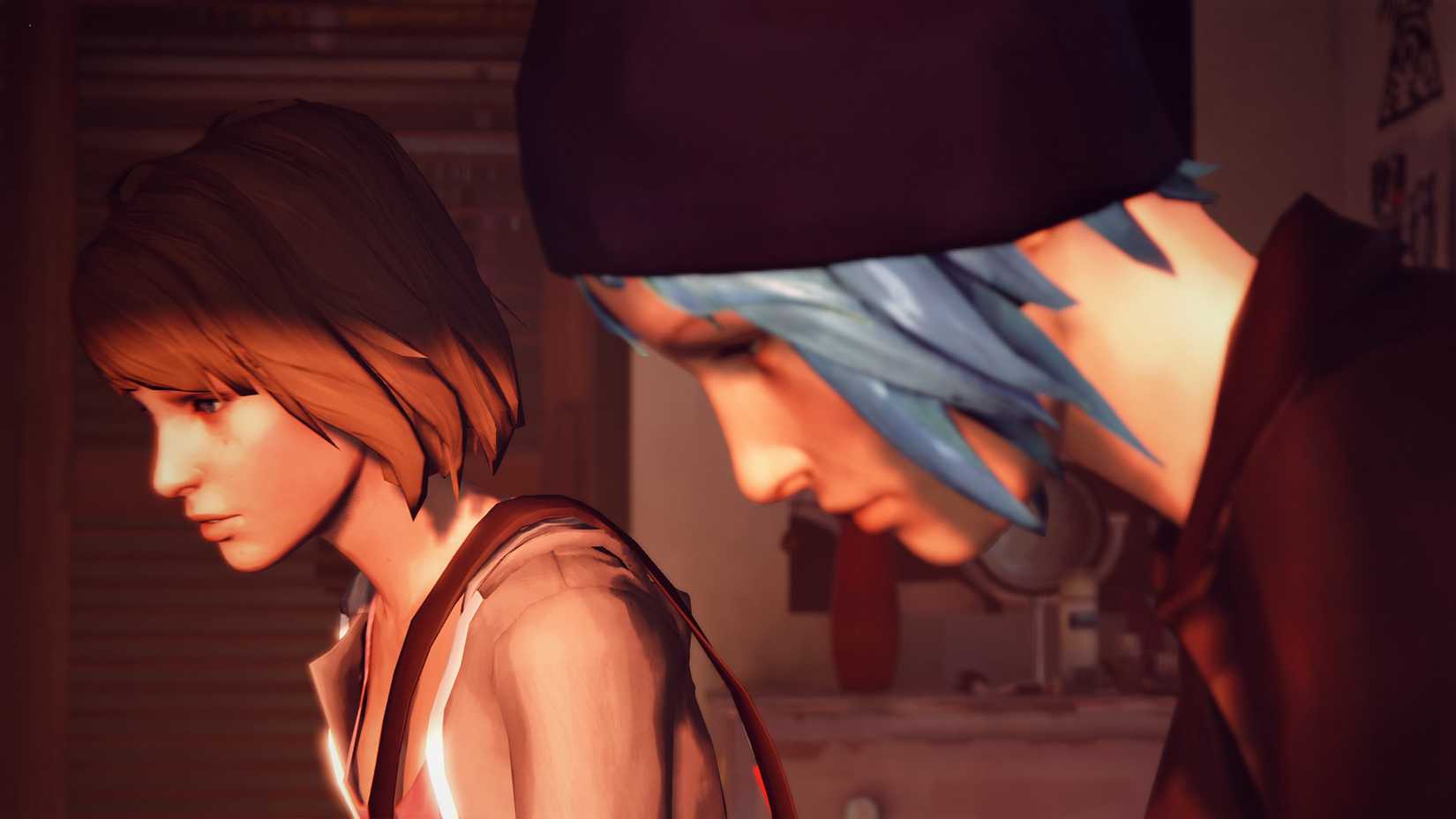 تصویری از سری Life is Strange ساخته Dont Nod. مکس و کلویی را نشان می‌دهد که در کنار هم نشسته‌اند و نور خورشید بر چهره‌هایشان می‌تابد.