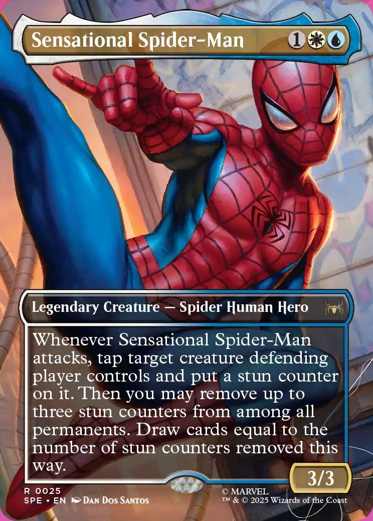 تصویری از کارت Magic: The Gathering با عنوان 'Sensational Spider-Man'