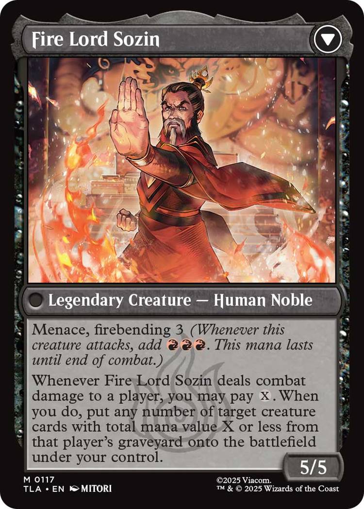 کارت MTG Avatar Fire Lord Sozin از مجموعه MTG Avatar: The Last Airbender
