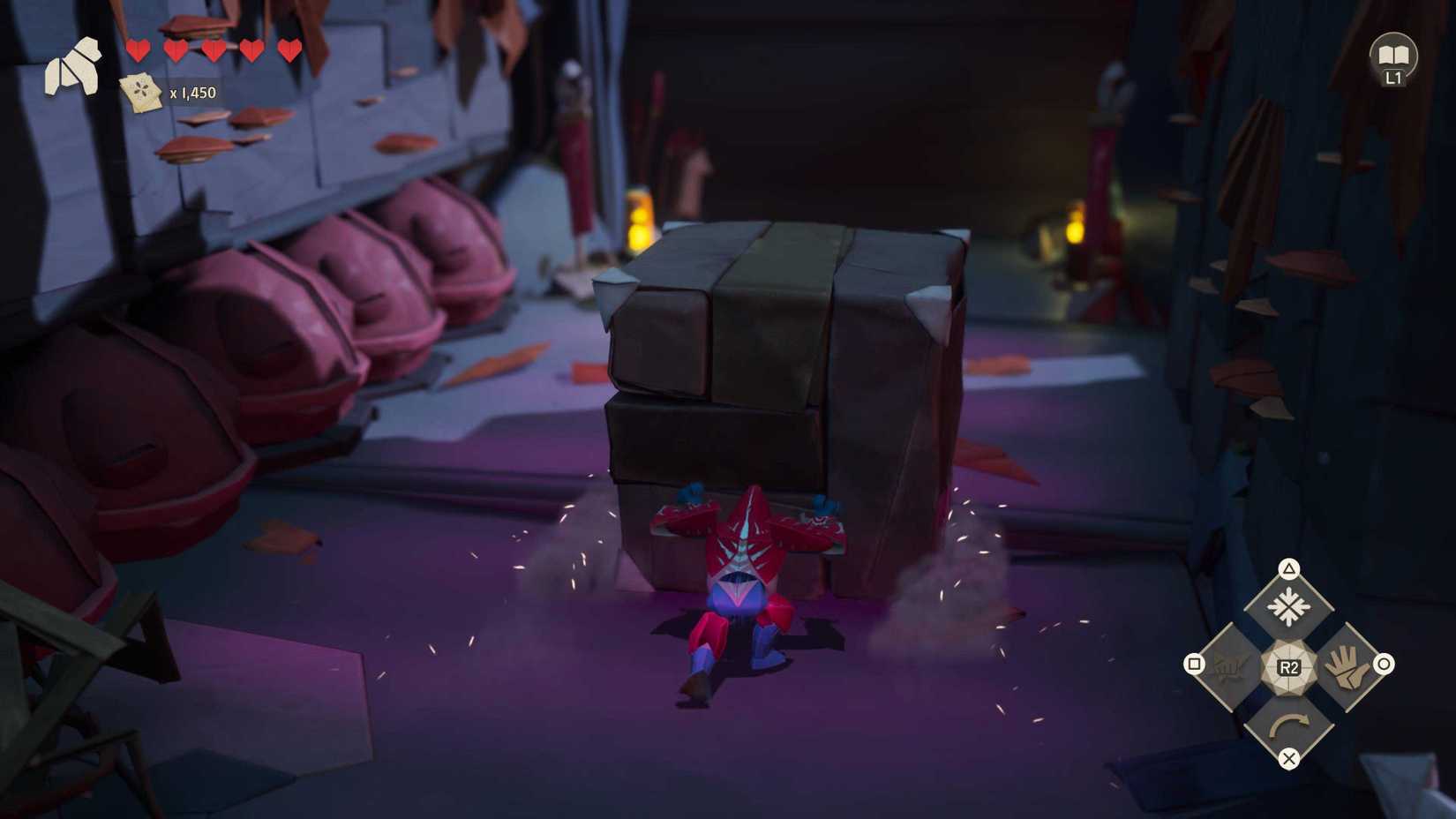 هیرو در حال دویدن در دنیای دفترچه، سپس تصاویری از مکان‌های هیروگامی.