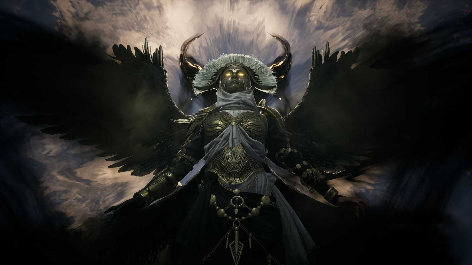 تصویری از بازی Titan Quest 2 که الهه یونانی نمسیس را نشان می‌دهد