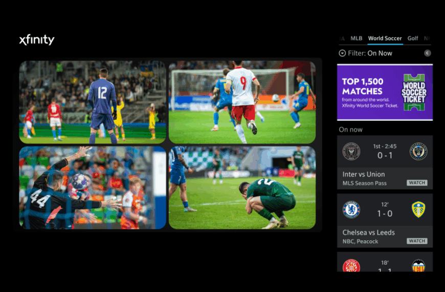 پکیج جدید Xfinity کامکست برای طرفداران فوتبال با قیمت ۸۵ دلار در ماه