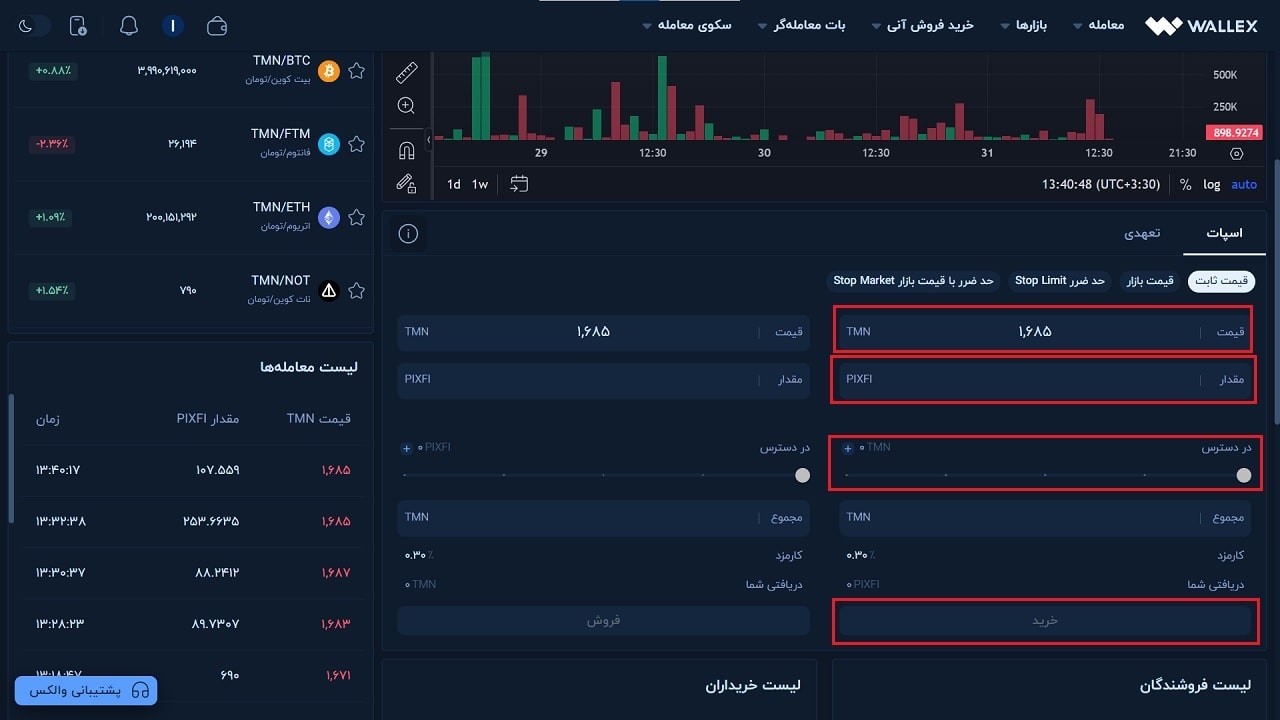 اطلاعات مورد نیاز برای خرید پیکسل ورس