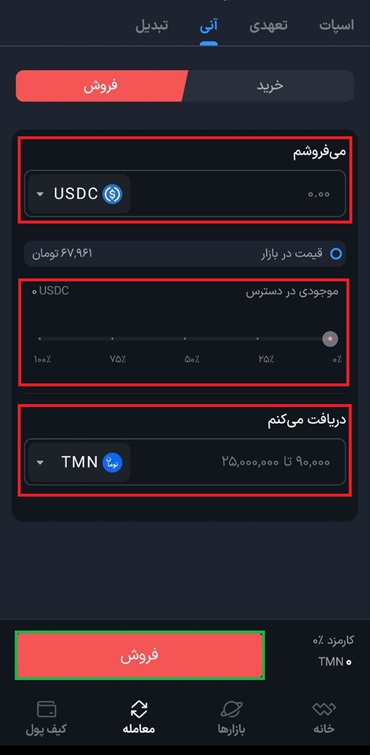 فروش آنی usdc